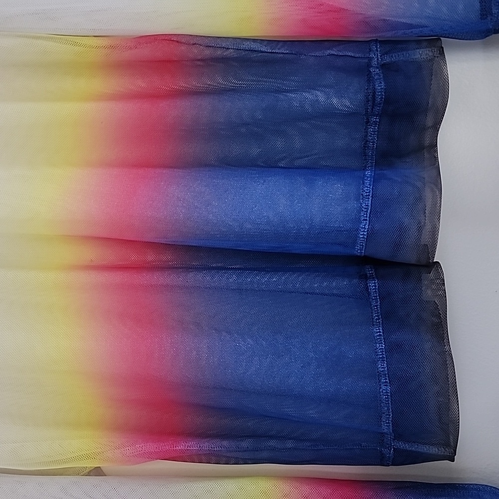 Lucky in Love Neon Light Ombre Mesh Long Sleeve Pullover Top  Size Medium - Picture 7 of 11